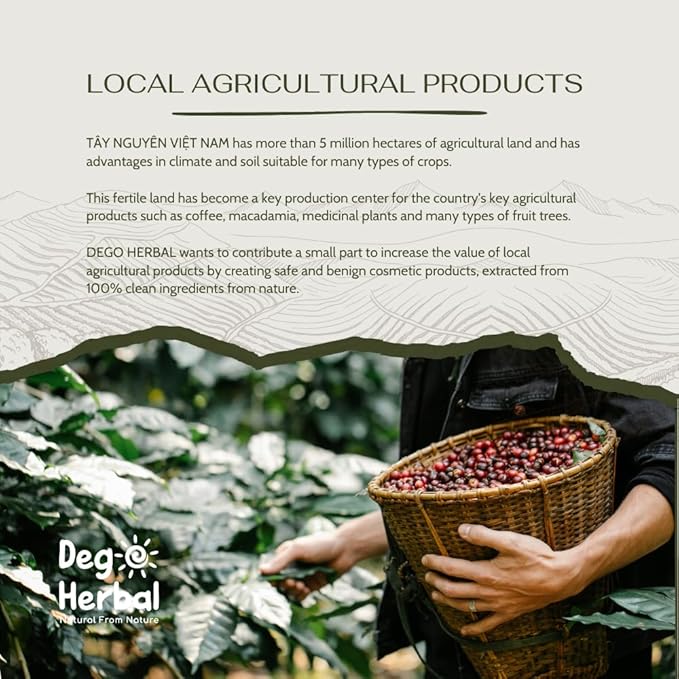 Coffee Body Scrub with Dak Lak Ripe Coffee, Macadamia Oil, Himalayan Salt, Aloe Vera & Pink Grapefruit Essential Oil – Exfoliating & Moisturizing for Smooth, Radiant Skin (8.8 fl oz)