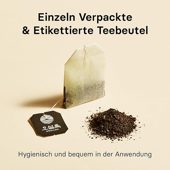 OSULLOC Tangerine Tea (Fresh Jeju Tangerine Flavor), Fruit tea Blend, Premium Teabags from Jeju Island, 20 count