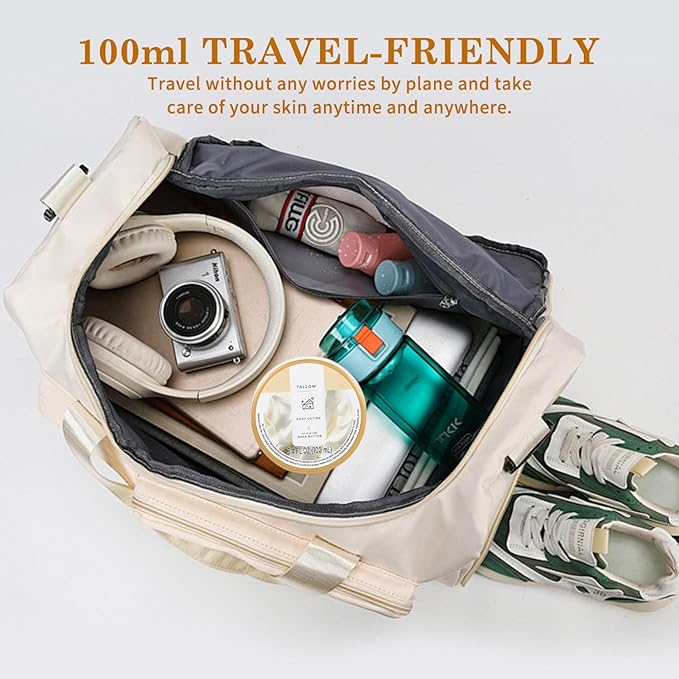 Tallow Lotion, Beef Tallow for Skin Face, Travel Size Body Lotion for Women and Men Dry Skin, Deep Moisturizing and Hydrating with Natural Shea Butter, Smell Good, 100ml(3.4floz)