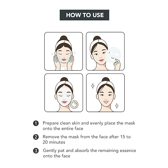 SKIN627 Bulk 12PK Face Masks Skincare, Korean Skincare, Facial Mask, Sheet Masks Korean (12PK Moisturizing)