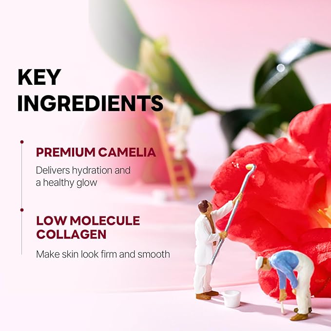 ROUND LAB Camellia Collagen Mask NET wt. 34 g/1.19 Fl Oz 1ea, 30min Hydrogel Mask, Quick Hydration, Firming&Pore Minimizing, For sensitive skin, Micro molecule collagen, Facial Mask