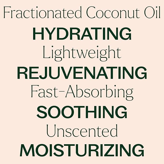 Plant Therapy Fractionated Coconut Oil for Skin, Hair, Body, Diluted Essential Oils, 100% Pure, Natural Moisturizer, Massage & Aromatherapy Liquid Carrier Oil 4 oz