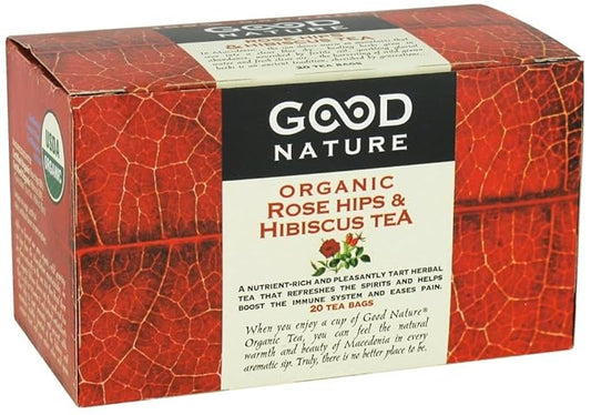 Good Nature Organic Rose Hips & Hibiscus Tea, 1.76 Ounce