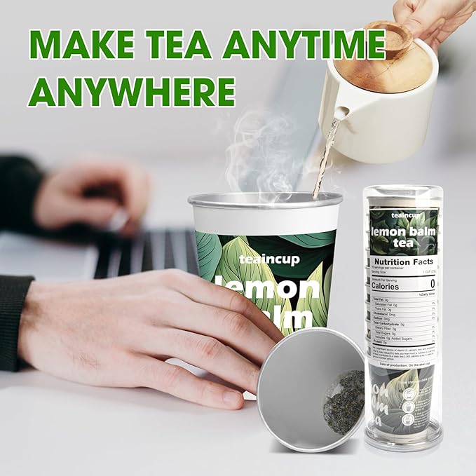 Organic Tea Sampler – 10 Eco-Friendly Tea Cups for Hot or Iced Teas, Premium Loose Leaf Teas Variety Pack – Jasmine, Chamomile, Hibiscus, Lemon Balm, Green Tea