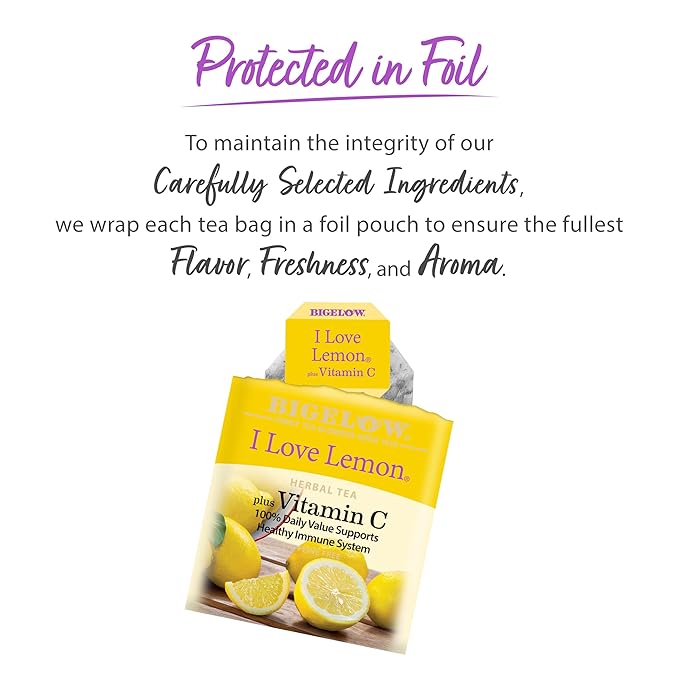 Bigelow I Love Lemon Herbal Tea, 20 ct
