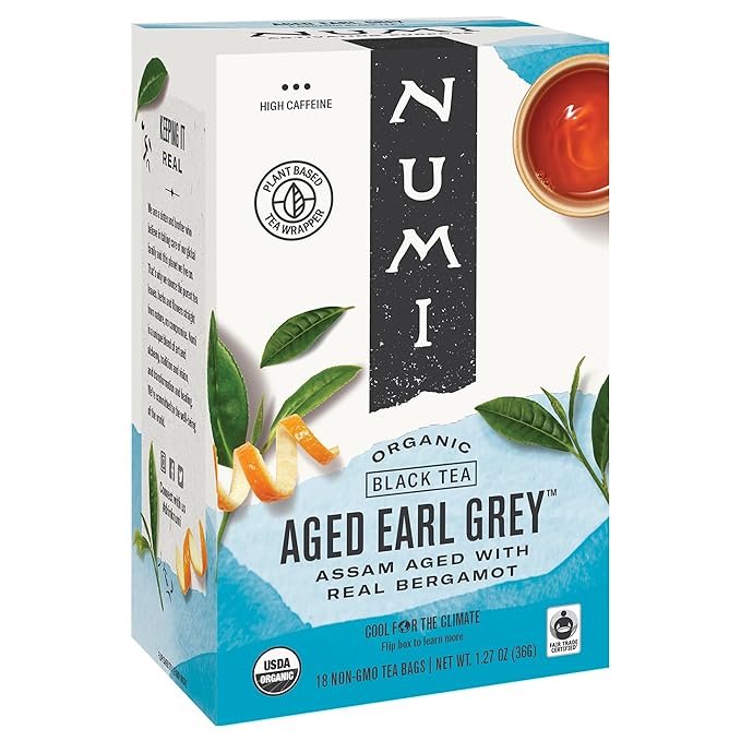 Numi Teas Tea Black Earl Grey Bergamot, 18 ct