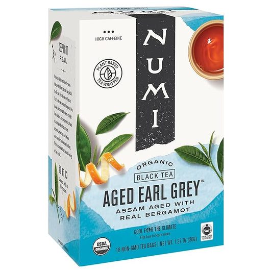 Numi Teas Tea Black Earl Grey Bergamot, 18 ct