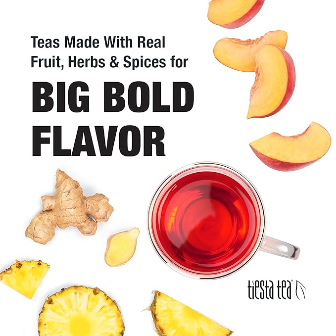 Tiesta Tea - Palm Beach Punch | Loose Leaf | Fruit Punch Herbal Tea | Caffeine-Free Tropical Blend with Apple and Orange | Brews Hot or Iced | 16oz Resealable Bulk Pouch | Up to 200 Cups