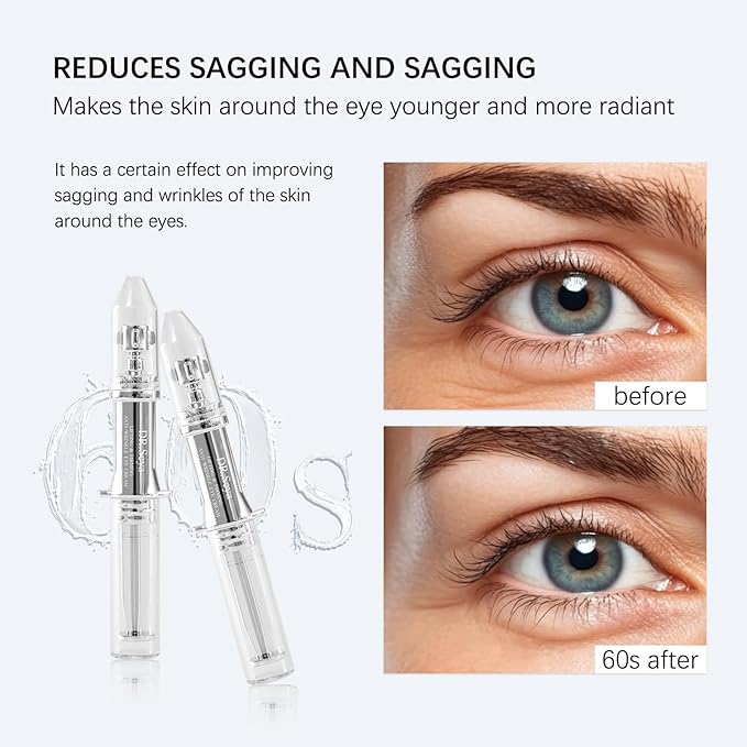 Temporary Eye Tightener Cream, 5 PCS Instant Firm Eye Cream- 60s Instant Under Eyes Tightener - Firm & Reduces Under Eyes Bags - Anti Aging Fine Lines