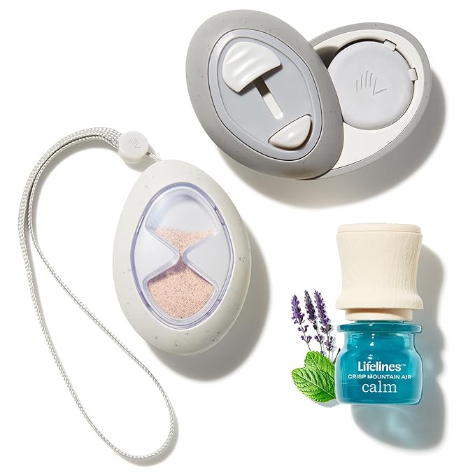 Lifelines Scent-Infused Grounding Stones, 2-Pack, Gravity Pack - Portable Fidgets for Adults with Essential Oil Blend & Diffusion Stones for Sensory Immersion - Calming Waterless Passive Diffuser