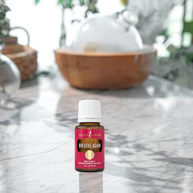 Breathe Again 15mL by Young Living Premium Essential Oil Blend - Cooling Sensation - Refreshing and Rejuvenating Aroma - Soothing and Comforting Aroma