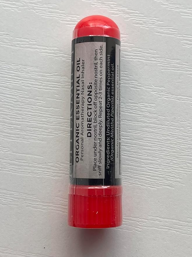 Peppermint Inhaler Nasal Stick - Aromatherapy Nasal Inhaler, Portable Nose Inhaler Stick, Non Drowsy Motion Sickness Stick with Peppermint Essential Oil, Aromatherapy Inhaler Stick, Aroma Inhaler