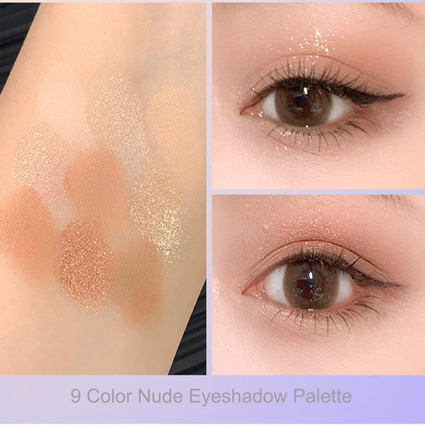 Violet Fairy 9 Color Eyeshadow Palette, Warm Neutrals (01)