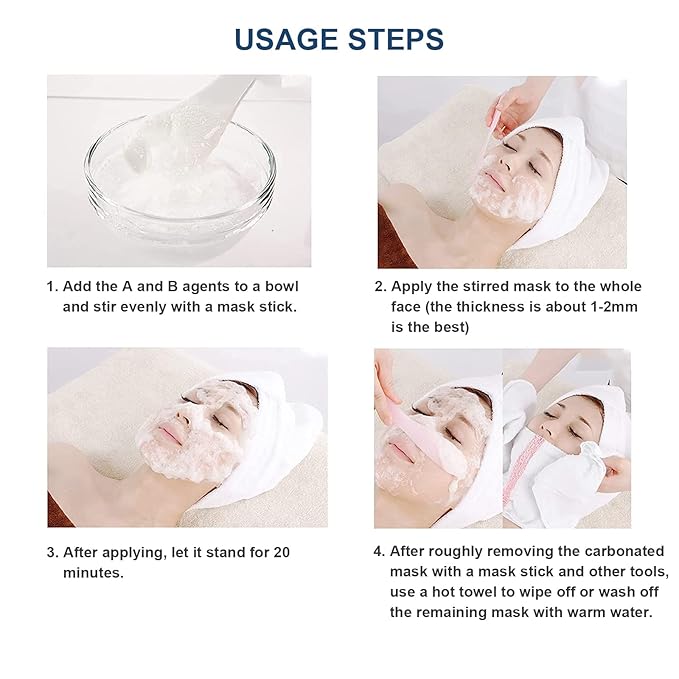 Elitzia CO2 Carboxy Gel Mask 1 box 20 bags Facial Care Skin Beauty ET1719 (Blue)