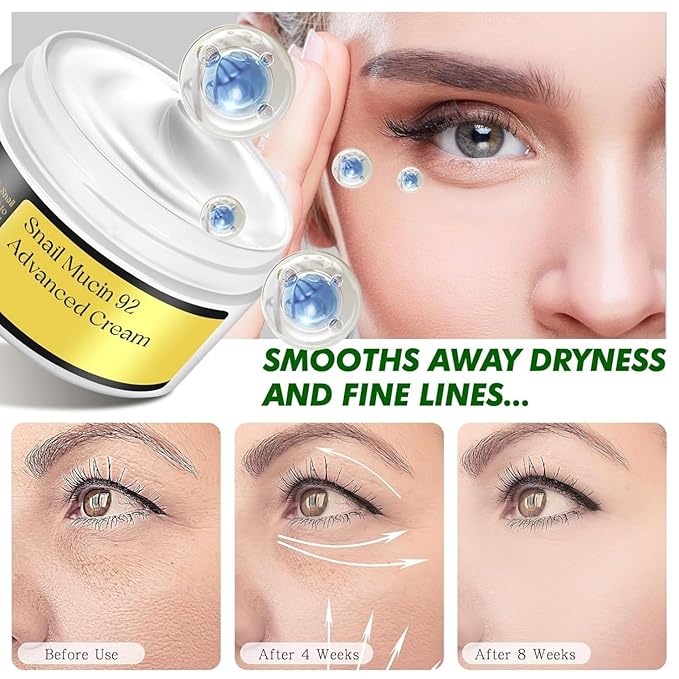 Snail Mucin 92% Repair Cream Face Moisturizer, Body Hydrating for Dry & Sensitive Skin, Snail Gel Essence Daily Serum for All Skin Women Men