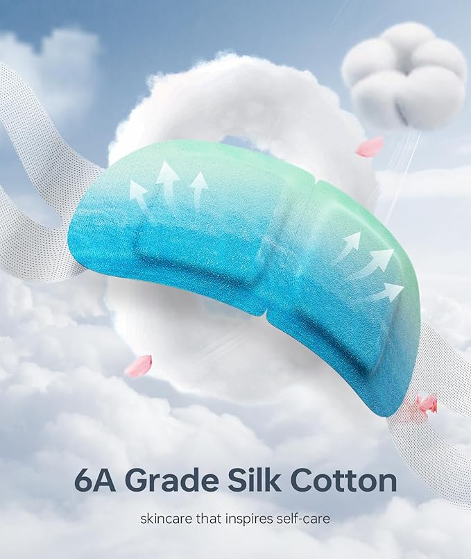 Hyaluronic Acid Self Heating Warm Compress for Eyes, Heated Eye Mask for Fast Relief of Dry Eyes, 7 Pack Steam Eye Mask, Moisturizing & Highly Effective Steam Eye Mask