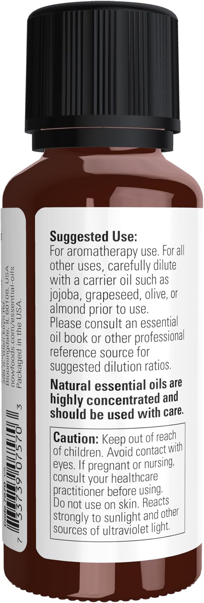 NOW Essential Oils, Orange Oil, Uplifting Aromatherapy Scent, Cold Pressed, 100% Pure, Vegan, Child Resistant Cap, 1-Ounce