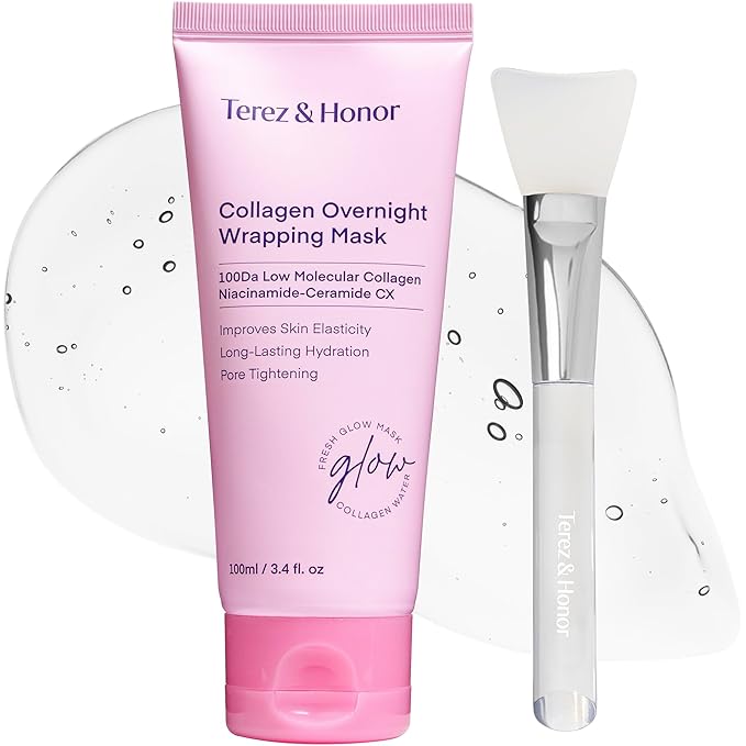 TEREZ & HONOR Peptide Collagen Under Eye Patches & Collagen Night Wrapping Peel-Off Mask