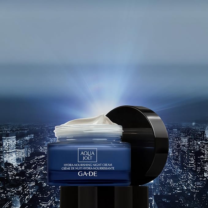 GA-DE Aqua Jolt Hydra-Nourishing Night Cream - Face Moisturizer with Hyaluronic Acid - Face Cream with Tamarind Extract H-22 and Vitamin E - 1.7 oz