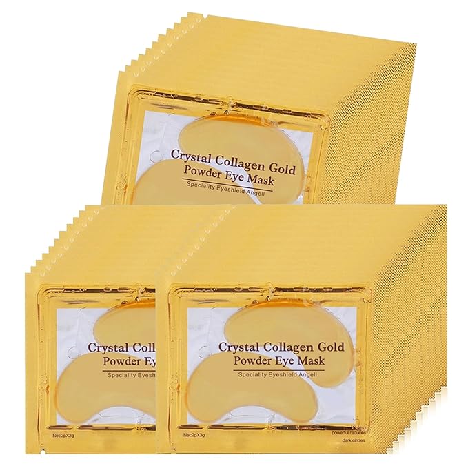 Under Eye Patches, 30 Pairs Gold Eye Mask, Eye Gel Pads With Collagen Treatment for Reducing Dark Circles, Lighten Wrinkles Anti-Aging Moisturizing, Fine Lines Eye Bags Puffiness for Women Men