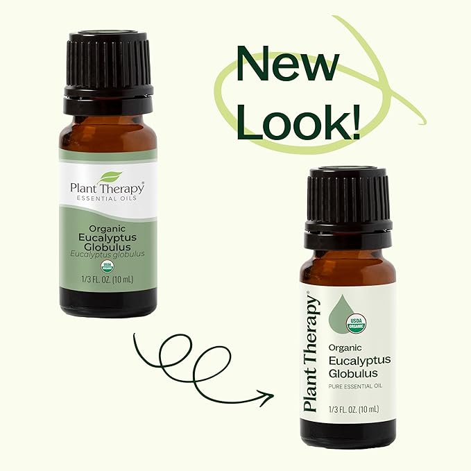Plant Therapy Organic Eucalyptus Globulus Essential Oil 100% Pure, USDA Certified Organic, Undiluted, Natural Aromatherapy, Therapeutic Grade 10 mL (1/3 oz)