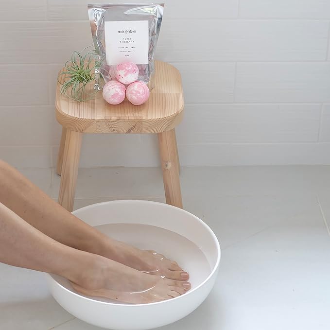 Roots & Bloom Moisturizing Foot Spa Soak | Hydrates Dry Cracked Heels, Soothes Tired Aching Feet