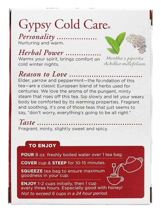 TRADITIONAL MEDICINALS TEAS Gypsy Cold Care Tea 16 Bag