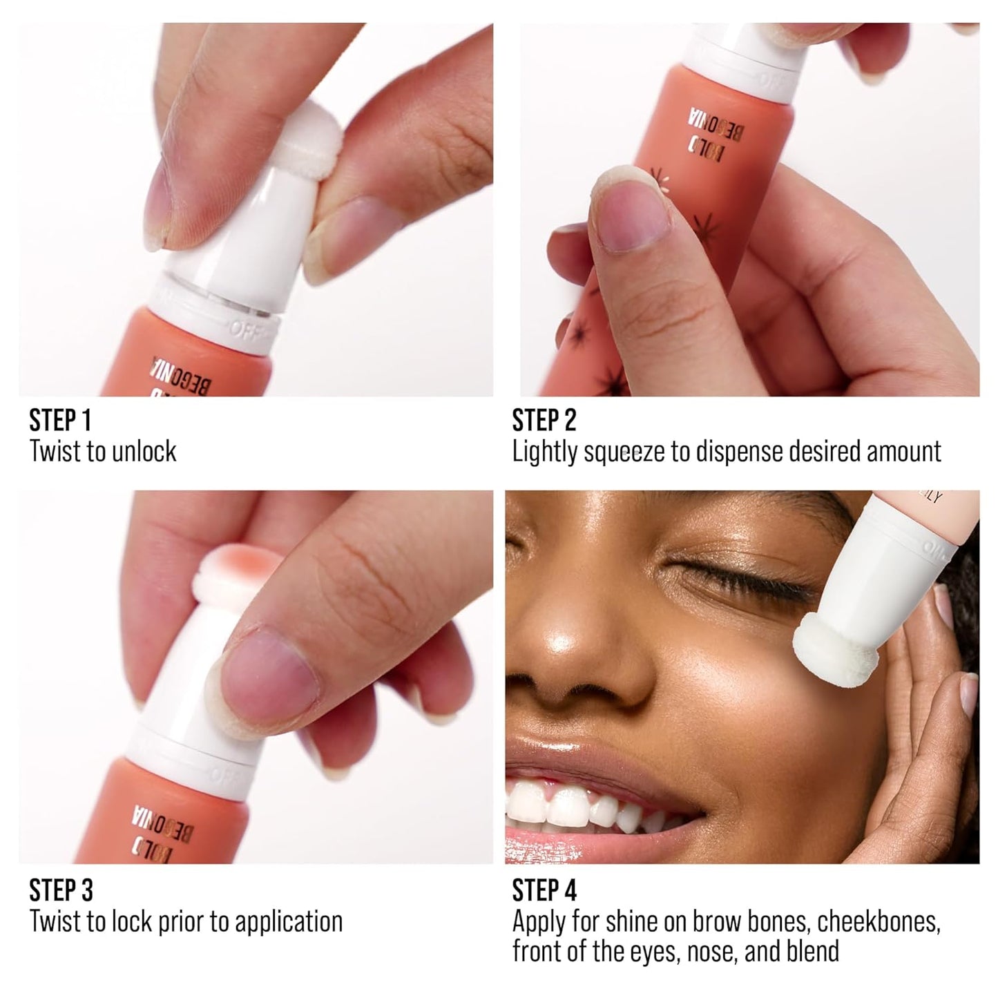 Kiss New York Professional Pearl Liquid Highlighter Beauty Wand, Radiant Glow for Cheek Eye & Lip, Non-Greasy Hydration Lightweight with Sponge-Tip Applicator (Lovely Lily)