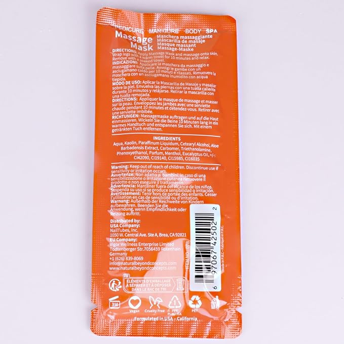 Pedicure Kit Foot Soak Set: Bubble Salt, Sugar Scrub, Massage Mask, Massage Lotion in a Box, 4 Step Foot Spa Kit for Dry Feet, Softens Calluses, Soothes Sore and Tired Feet (Mango)