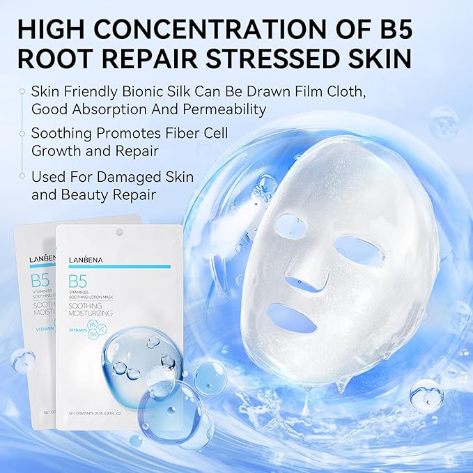 LENBENA Vitamin A Snail Mucin Serum, Self Care, Face Masks for Dry, Sensitive Skin, Not Tested on Animals (B5)