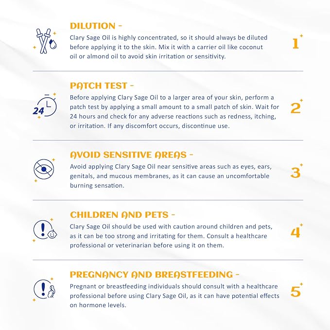 HIQILI Clary Sage Oil Essential, Herbal Sooth Aroma in Diffuse for Anxiety Relief, Meditation, Calming Sleep at Bedtime, Body Massage, Moisturize Skin, DIY Deodorant Spray - 100ML