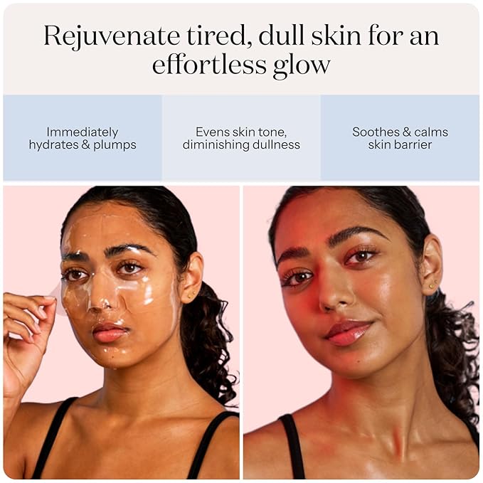 SMOOTHSKIN Hydrogel Face Masks for Deep Hydration, with Hyaluronic Acid & Niacinamide, Use LED Face Mask or Alone; 5 Per Pack