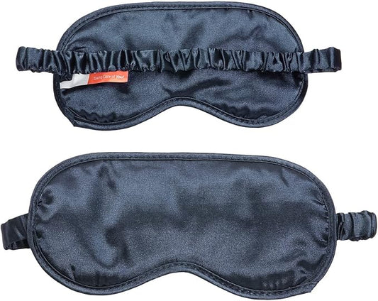 Scented Satin Sleep Mask | Aromatherapy Eye Mask with 4 Soothing Scents (Color Navy/Ocean)…
