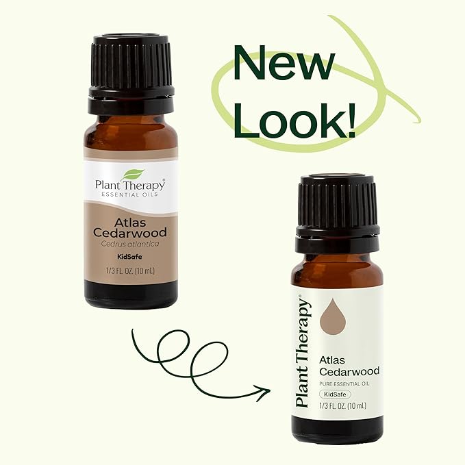 Plant Therapy Cedarwood Atlas Essential Oil 100% Pure, Undiluted, Natural Aromatherapy, Therapeutic Grade 10 mL (1/3 oz)