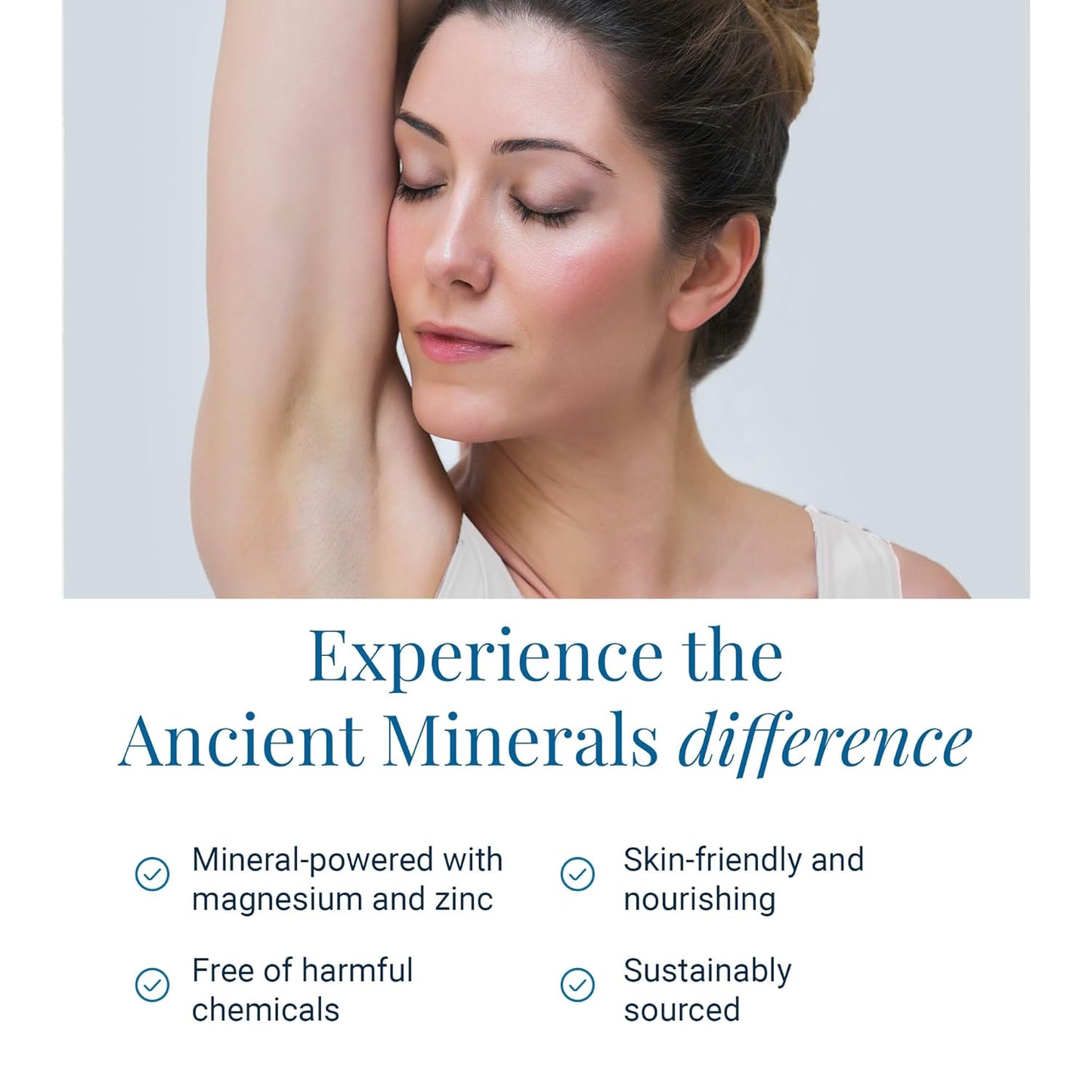 Ancient Minerals Natural Deodorant Cream – Sage & Coriander Scent, Aluminum-Free, Vegan Deodorant for Women and Men with Magnesium, Zinc & Vitamin E, for Sensitive Skin, 2 oz