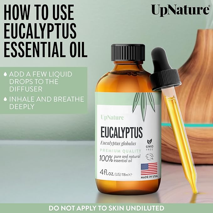 UpNature Eucalyptus Essential Oil – 100% Pure Natural Eucalyptus Oil, 4oz