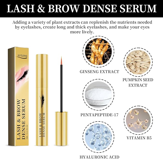 Eyelash Growth Serum For Stronger – Thicker and Longer,Moisturize,contains a Facial Roller,Serum for Natural Eyelashes,Lash Lift Kit,Mild, non-irritating,Enhancing(3ML)