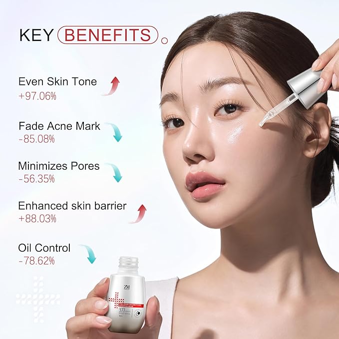 Niacinamide Serum 10%, 377 1% Dark Spot Corrector, Vitamin C Face Serum for Uneven Skin Tone, Pores Reducer, Facial Soothing Moisturizer, Korean Skin Care 30ml/1.01 fl. oz