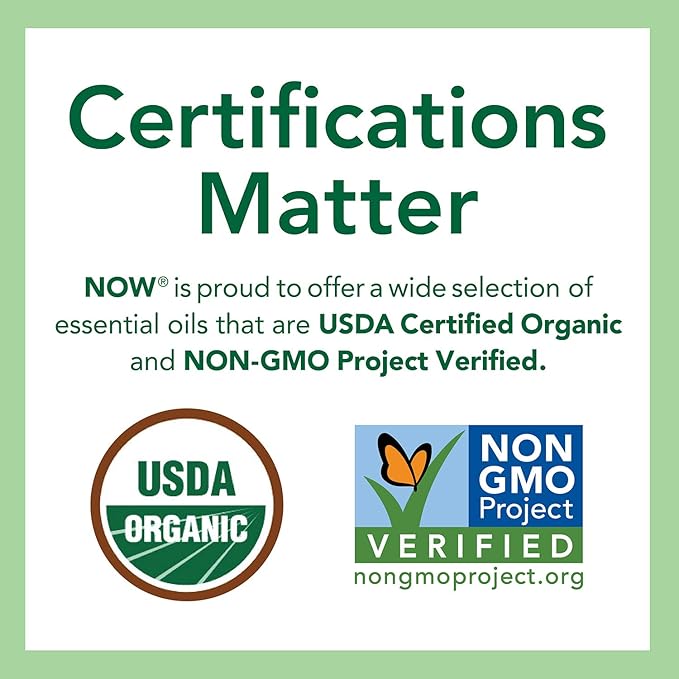 NOW Foods Essential Oils, Tea Tree Roll-On, Certified Organic, Purifying Blend, Steam Distilled, Topical Aromatherapy, 10-mL