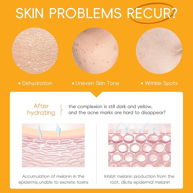 Vitamin C Facial Skin Care Set for Women, 8 In 1 Skincare Gift Set for Teenage Girls, Travel Skincare Set, Hydrating, Smooth