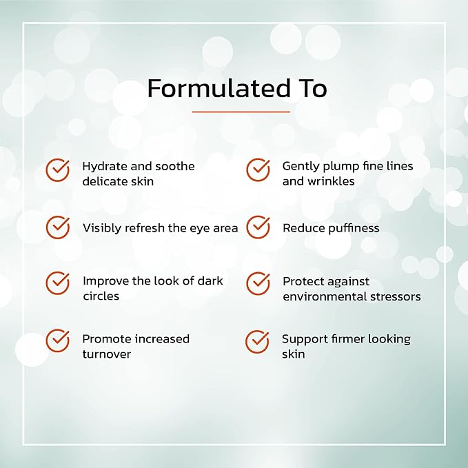 TruSkin Eye Cream for a Hydrated, Brighter-Looking Eye Area - Improve Appearance of Dark Circles & Puffiness - Hyaluronic Acid, Glycolic Acid, Vitamins C, B5, E - Under Eye Cream for Women, 0.5 fl oz