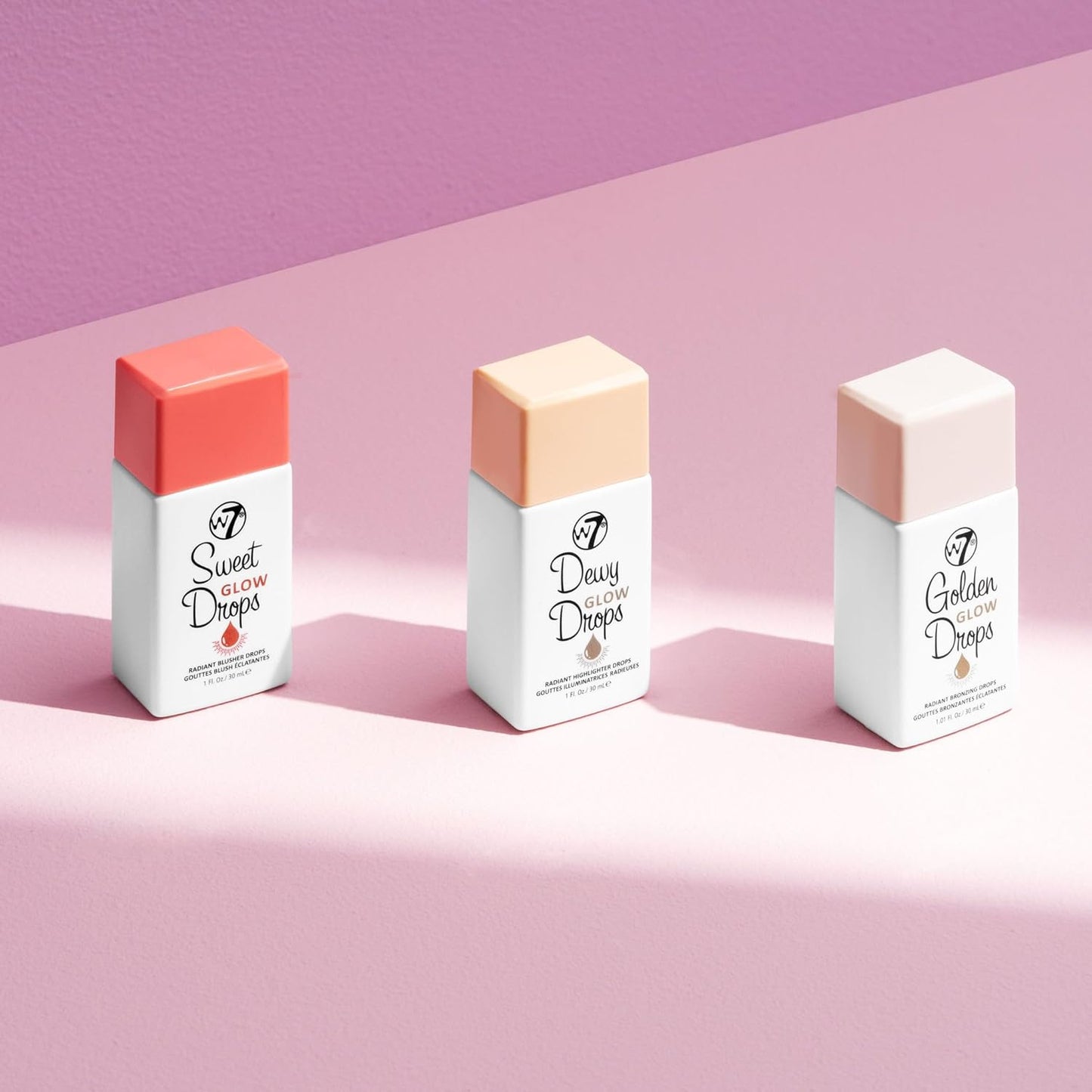 W7 Sweet Glow Drops - Liquid Blusher Drops For Brightened Skin & A Radiant Finish