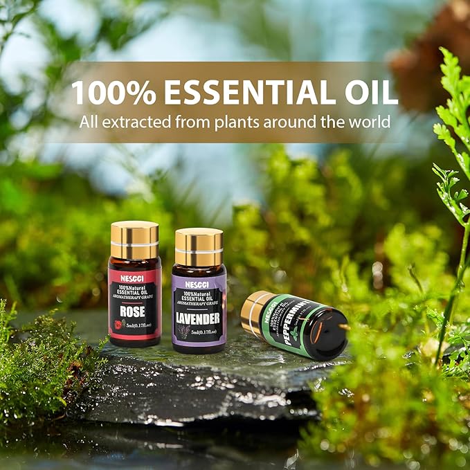 Essential Oil Set - 100% Natural Essential Oils 36 x 5ML - Essential Oils Gift Set for Diffuser, Humidifier, Aromatherapy, Massage, Soap, Candle Bath Bombs Making