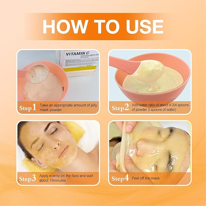 Jelly Mask for Facials Professional, Hydrating & Moisturizing Peel-Off Natural Gel Face Mask SkinCare, Professional Spa Use Jelly Face Masks, Deep Hydration & Glow 23 Fl Oz (VC)