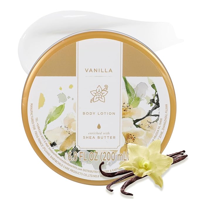 Princess Belle Vanilla Body Lotion, Shea Butter Lotion for Women and Men Dry Skin, Deep Moisturizing, Hydrating and Softening for Vanilla skin, Smell Good, 200ml(6.8floz)