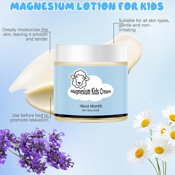 Junior's Bedtime Lotion,Magnesium Lotion for Kids,Magnesium Cream,Natural Moisturizers Cream for All Skin Types