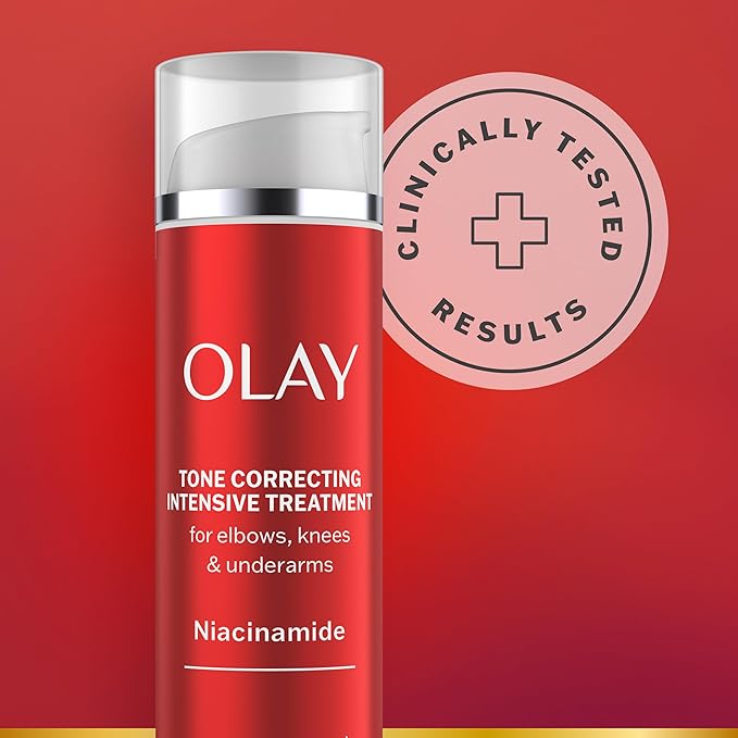 Olay Treatment Cream Intensive Tone Correcting for Elbows Knees & Underarms with Niacinamide, Vitamin B3 Complex, Deeply Hydrates, Evened Skin Tone, 1.7 fl oz