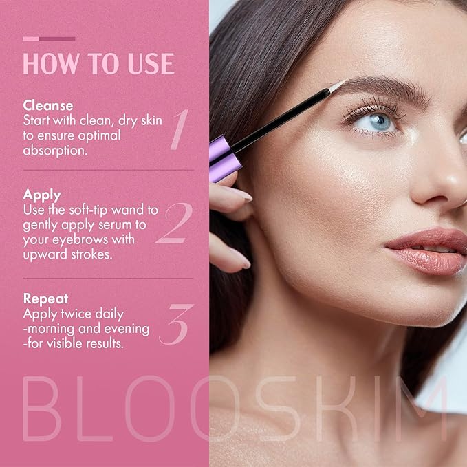 Eyebrow Growth Serum for Women & Men – Natural Brow Enhancing Serum to Grow Thicker, Fuller Brows Fast – Nourishing Eyebrow Hair Growth - 5mL