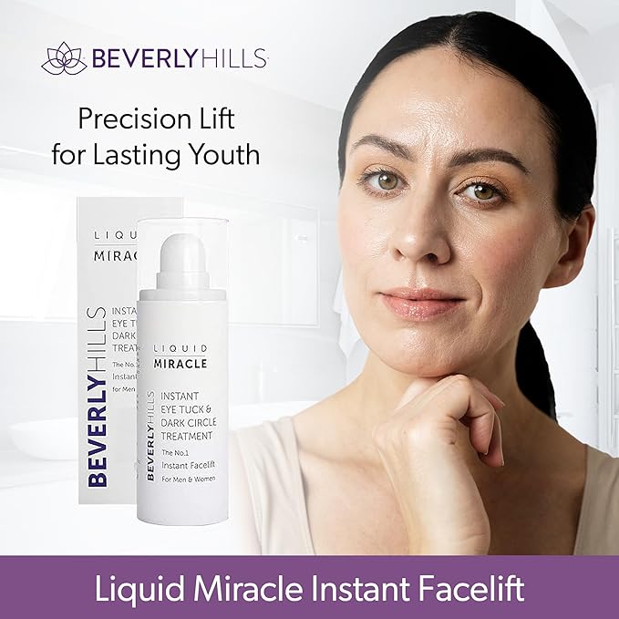 Beverly Hills Instant Facelift Anti Aging Eye Serum Treatment & Mens Instant Facelift Bundle with Discount - For Dark Circles, Puffy Eyes, Wrinkles & Under Eye Bags | 30mL (120 Days Supply Each)