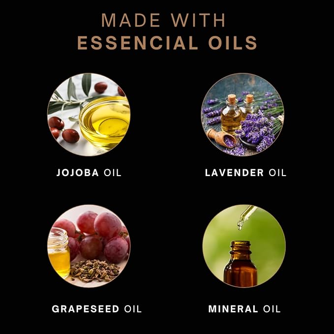 Atomic Rose Luxurious Lavender Massage Oil Mineral, Grape Seed, Jojoba & Lavender Skin Moisturization Hair Nourishment Hydration, Elasticity, Vegan & Natural (250ml)